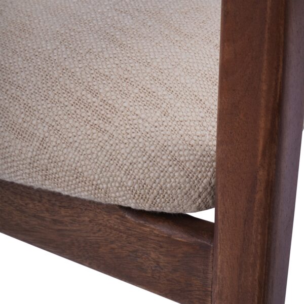 Monterey, enkel spisestuestol med trukket sete i beige - Bilde 7