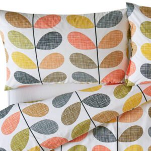 Scribble Stem retro putetrekk i orange fra Orla Kiely
