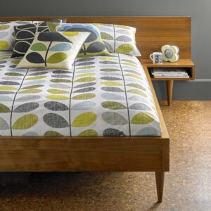 Scribble Stem retro dynetrekk i grønt og duck egg fra Orla Kiely
