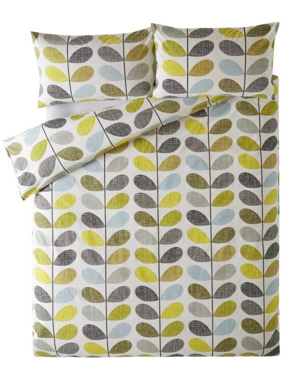 Scribble Stem,  retro dynetrekk i grønt og duck egg fra Orla Kiely - Bilde 2