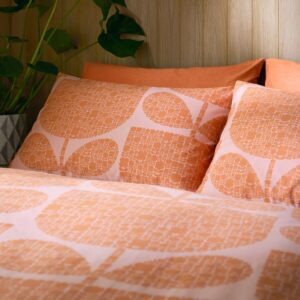 Block Garden retro putetrekk i orange og rosa