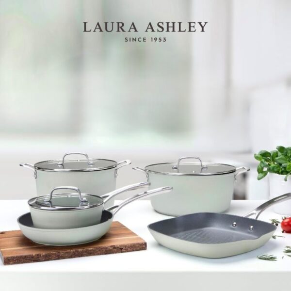 1,2l "non stick" salviegrønn kasserolle med glasslokk, fra Laura Ashley - Bilde 7