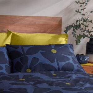Wildflower retro putetrekk med blomster i blått