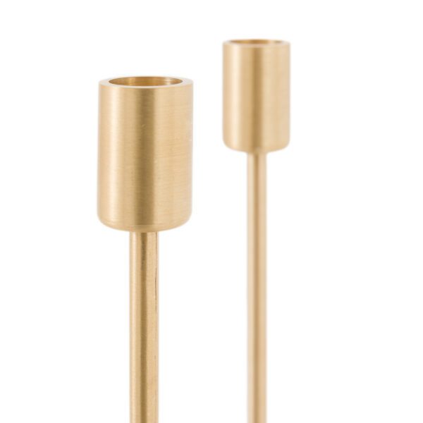 Novi, lysestaker i beige marmor og gull (2stk) - Bilde 5