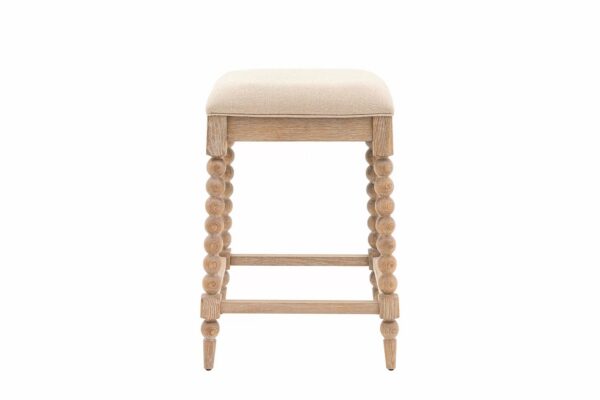 Artisan, barkrakk i kalkvasket eik , trukket i beige stoff - Bilde 4