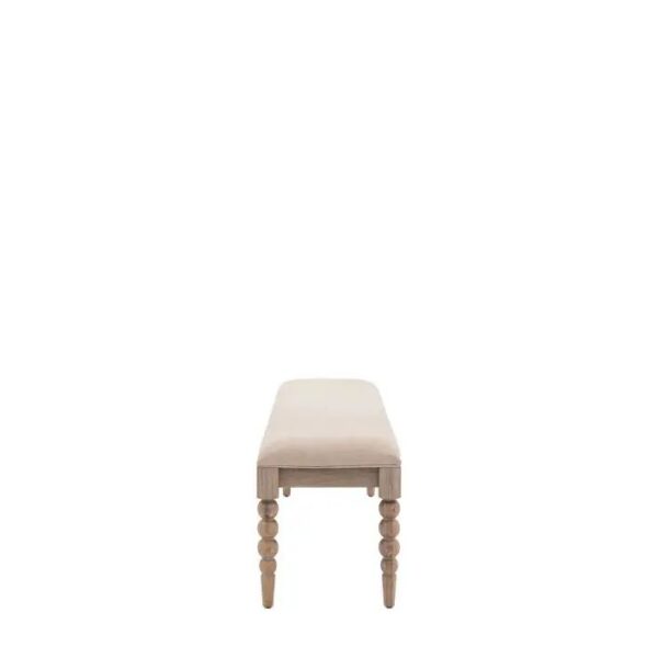 Artisan, spisebenk i kalkvasket eik , trukket i beige stoff - Bilde 5