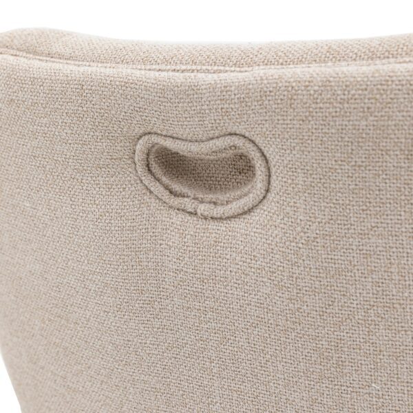 Artisan, spisestuestoler i kalkvasket eik , trukket i beige stoff - Bilde 7