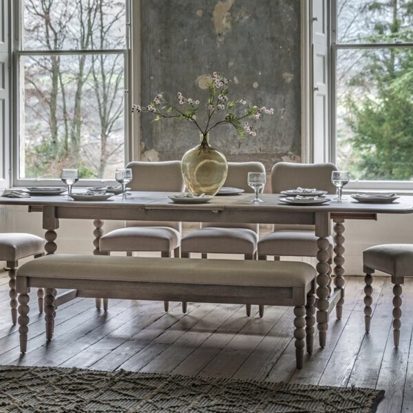 Artisan, spisebord med uttrekk, i kalkvasket eik - Bilde 2