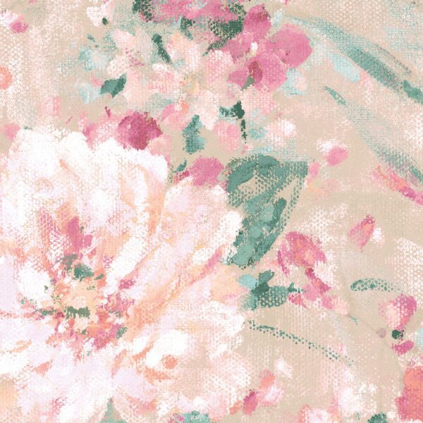 Mayville, blomstrete tapet med roser og peoner i rosa - Bilde 4