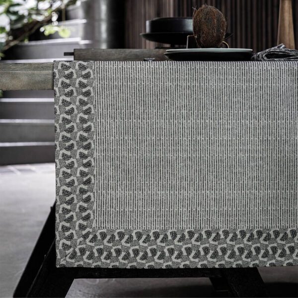 Empreintes, damaskduk i sort bomull i grafisk design - Bilde 6