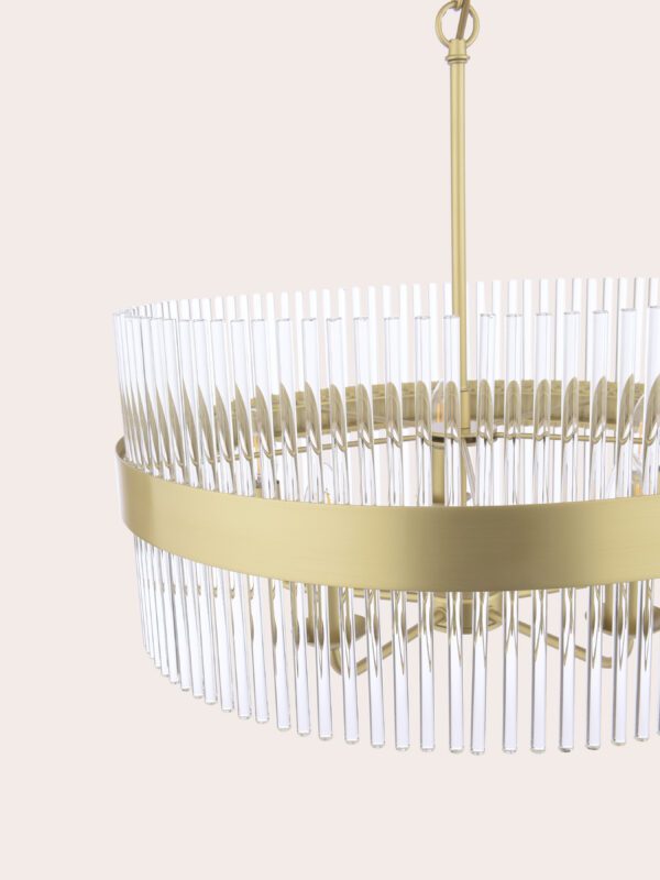 Alexa, stor taklampe i messing med glasstaver - Bilde 6