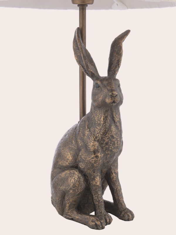 The Hare, landlig harelampe med plissert skjerm i lin - Bilde 5