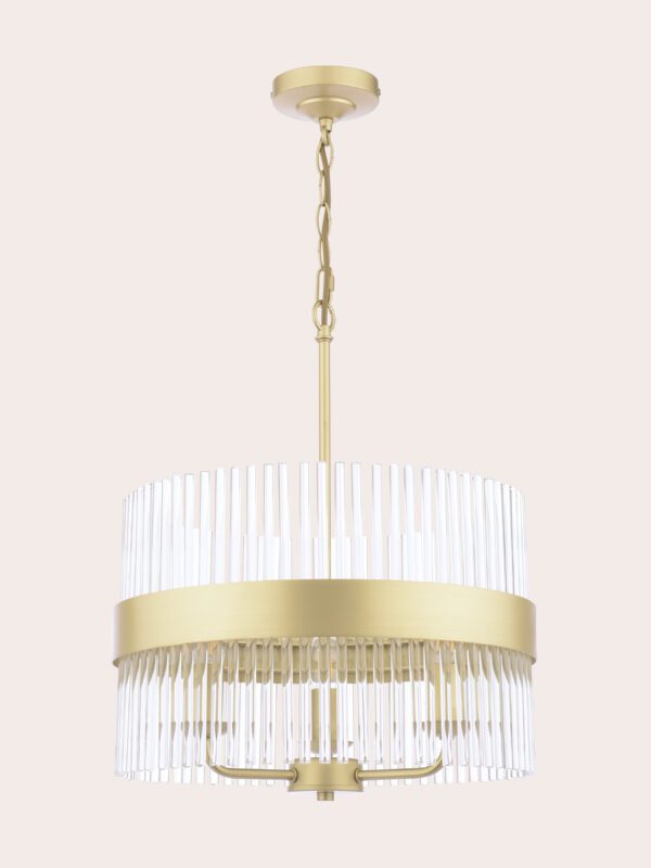 Alexa, taklampe i messing med glasstaver - Bilde 3