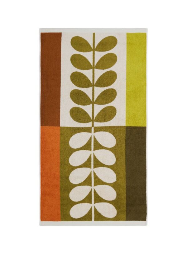 Stem Check, retro håndklær i brunt og oker fra Orla Kiely - Bilde 5