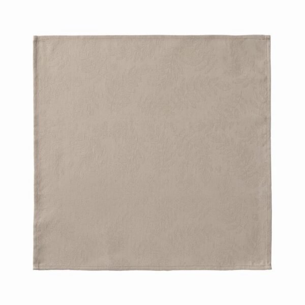 Vegetal Mood, damaskvevd serviett i beige bomull - Bilde 3