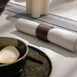 Vegetal mood serviett i beige bomull