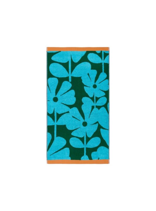 Wildflower, retro håndklær i grønt og blått fra Orla Kiely - Bilde 4