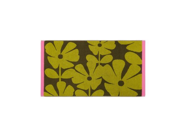 Wildflower badematte i gult og grønt fra Orla Kiely