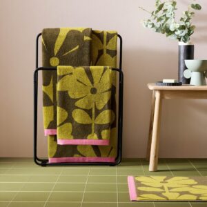 Wildflower retro håndklær i gult og grønt fra Orla Kiely