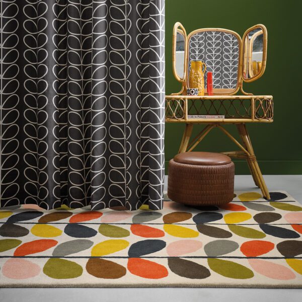 Orla Kiely Multi Stem fargerikt retro gulvteppe