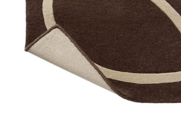Giant Linear Stem, retro gulvteppe med stilistiske grener i brunt - Bilde 6