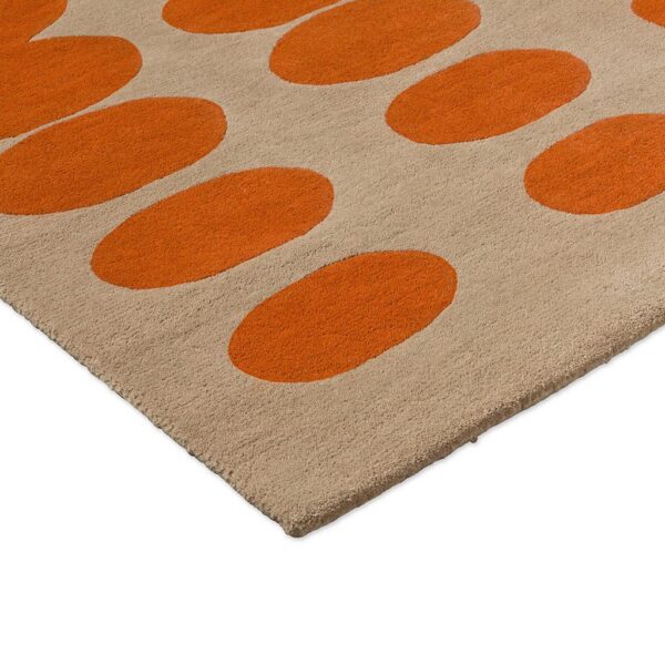 Optical Oval, moderne gulvteppe i orange og sand fra Orla Kiely - Bilde 5