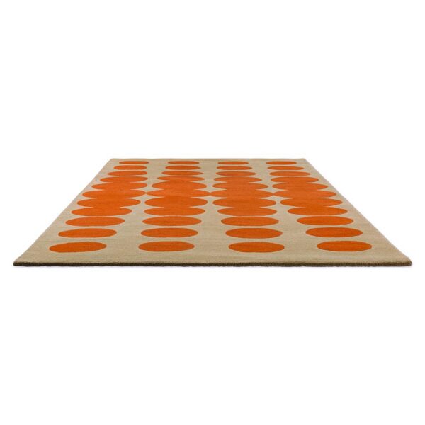 Optical Oval, moderne gulvteppe i orange og sand fra Orla Kiely - Bilde 4