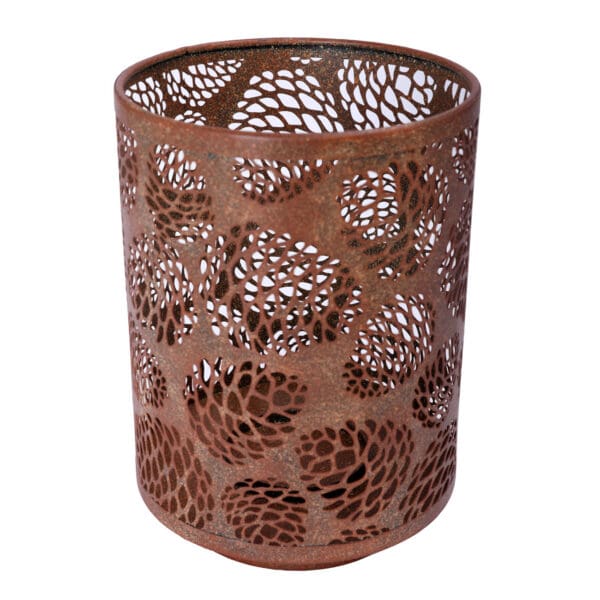 Pinecone, lyslykt med kongle cut out i rustikk bronsefinish - Bilde 2