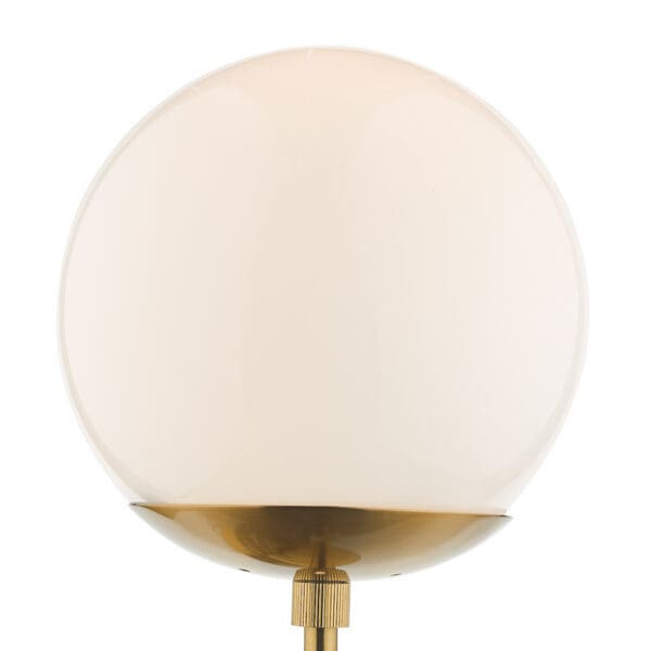 Bombazine, retro vegglampe i messing og opalglass - Bilde 3