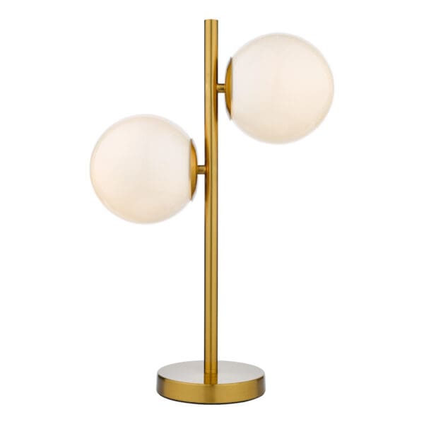 Bombazine, retro bordlampe i messing og opalglass - Bilde 2
