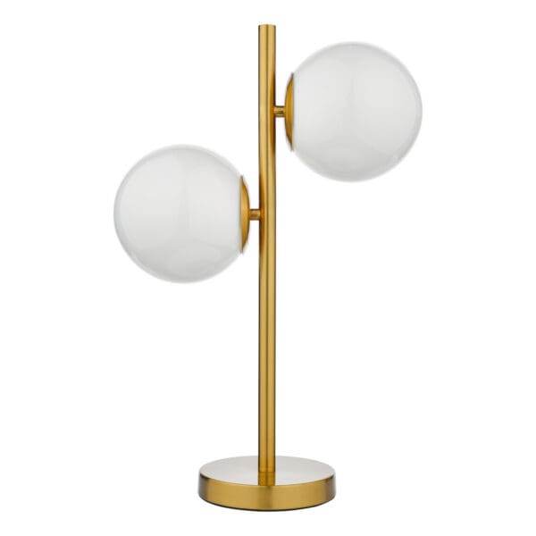 Bombazine, retro bordlampe i messing og opalglass - Bilde 3