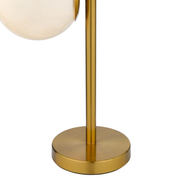 Bombazine, retro bordlampe i messing og opalglass - Bilde 4