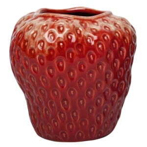 Berry,  liten vase i keramikk formet som et jordbær