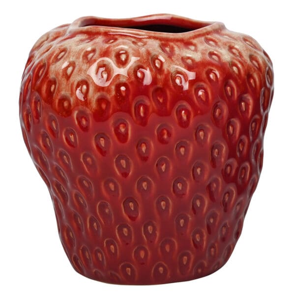 Berry,  liten vase i keramikk formet som et jordbær