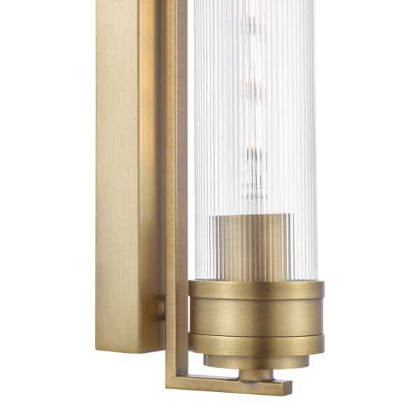 Tommaso, baderomslampe i antikk bronse og ribbet glass (IP44 - Bilde 3