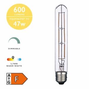 Dimbar lyspære E27 6W, 600Lumene 2700k varmhvit