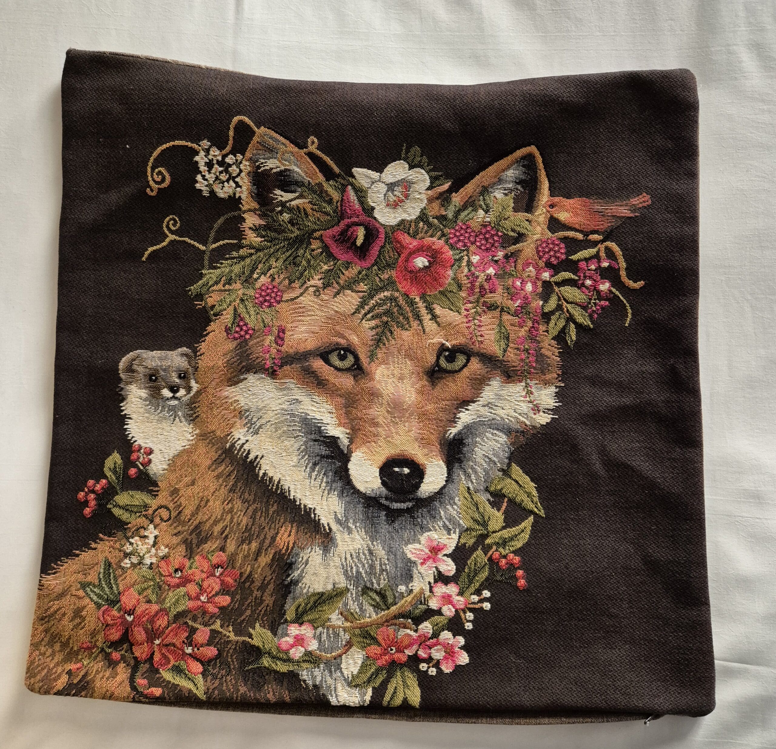 Gobelinvevd putetrekk med sjarmerende rev - Bilde 2