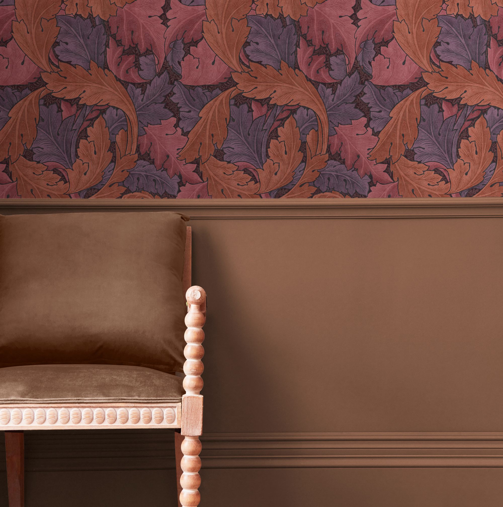 Woodblock, brun maling med terrakotta undertone fra Morris At Home