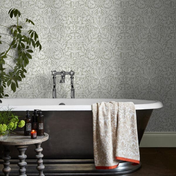 William Morris At Home, Acorn Heritage Sage, to tonet tapet i salviegrønt