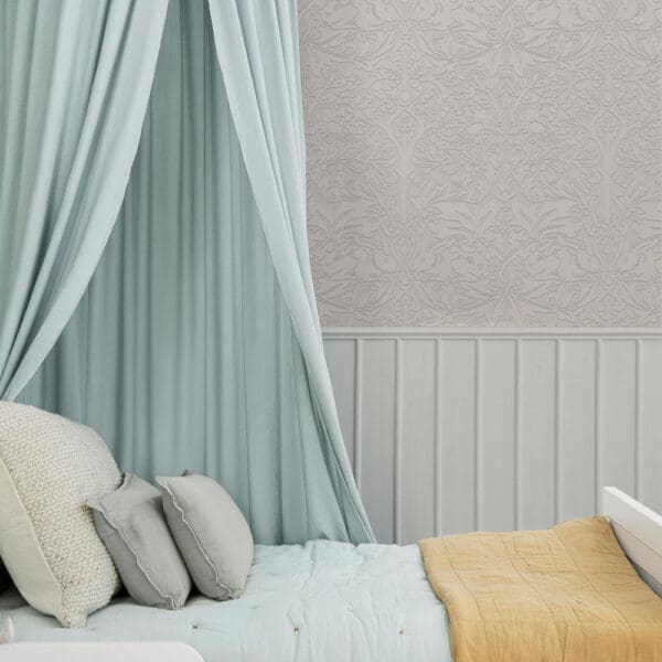 William Morris At Home, Brother Rabbit Paintable, malbar tapet med kaniner